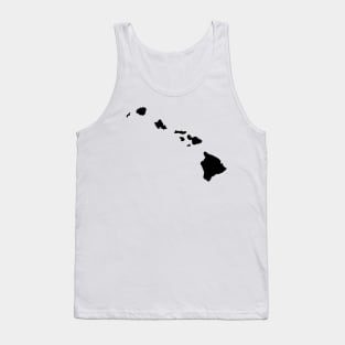 Hawaii map in black Tank Top